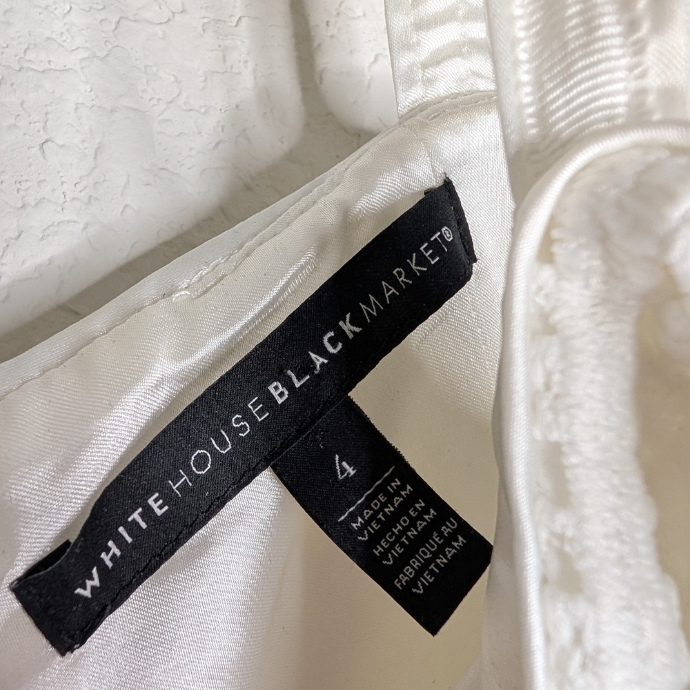 White House Black Market White Lace Midi Dress - Picture 9 of 12